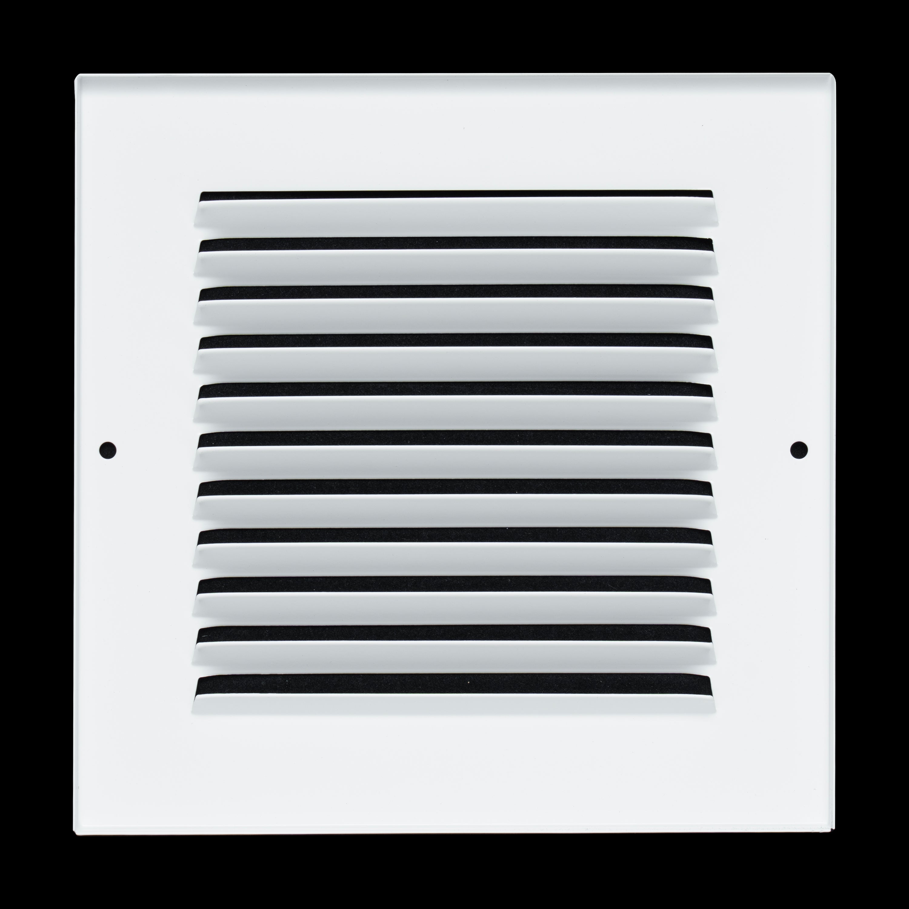 6 x 6-inch White Steel flat stamped return grille, rear view