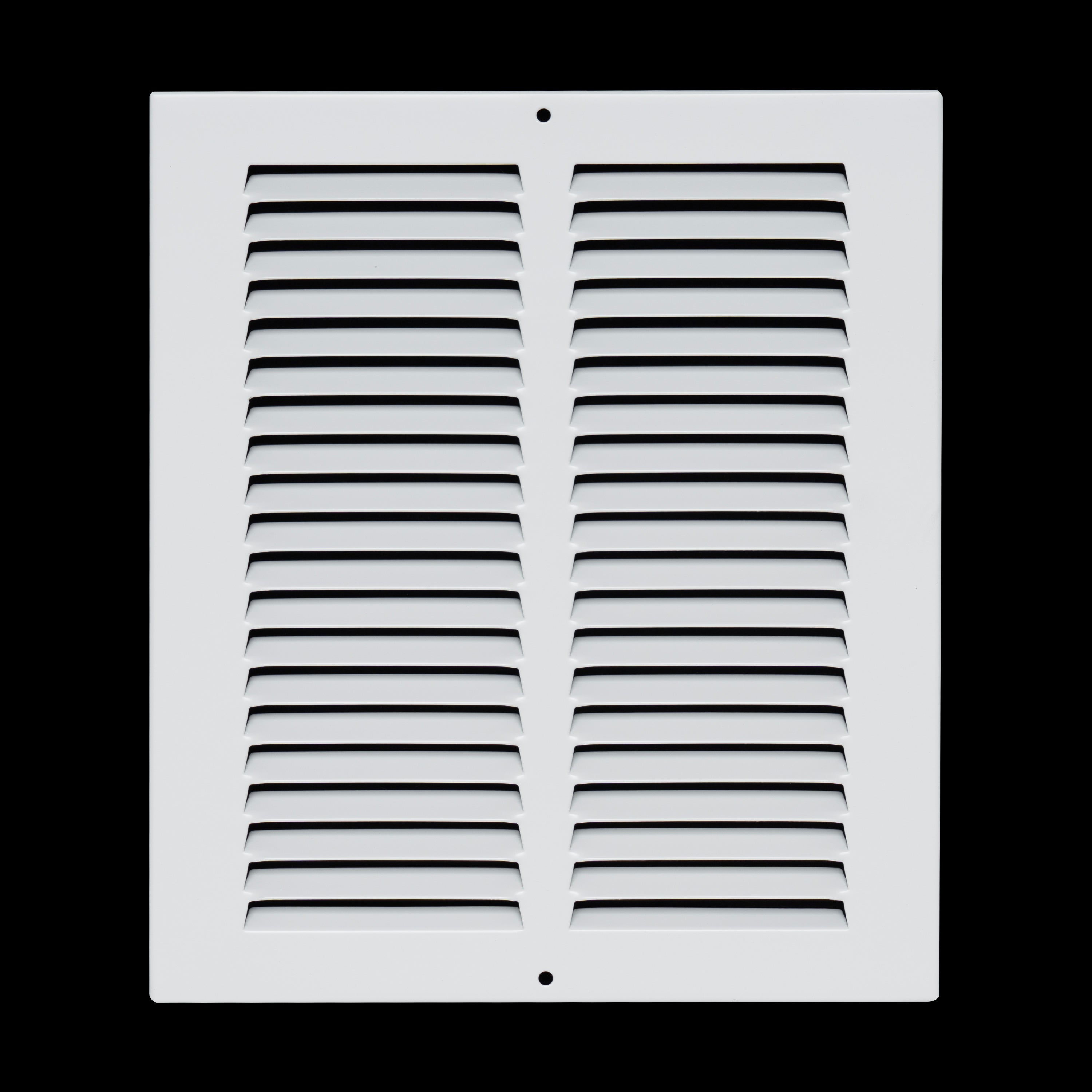 8 x 10-inch White Steel flat stamped return grille, front view