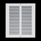 8x10 White Steel Return Air Grille, High-Airflow HVAC Cold Air Intake for Wall & Ceiling