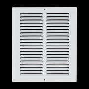 8 x 10-inch White Steel flat stamped return grille, front view