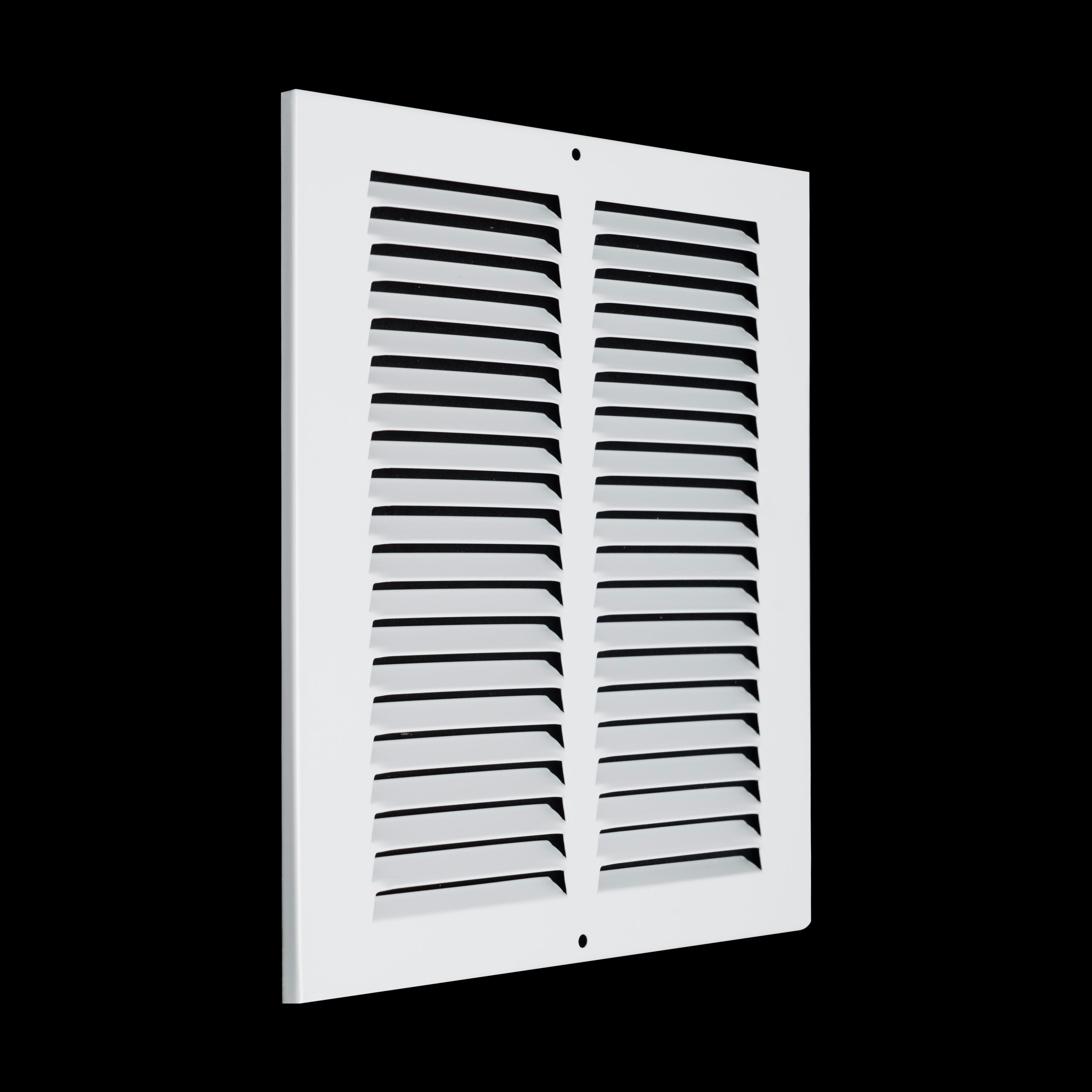 8 x 10-inch White Steel flat stamped return grille, angled view