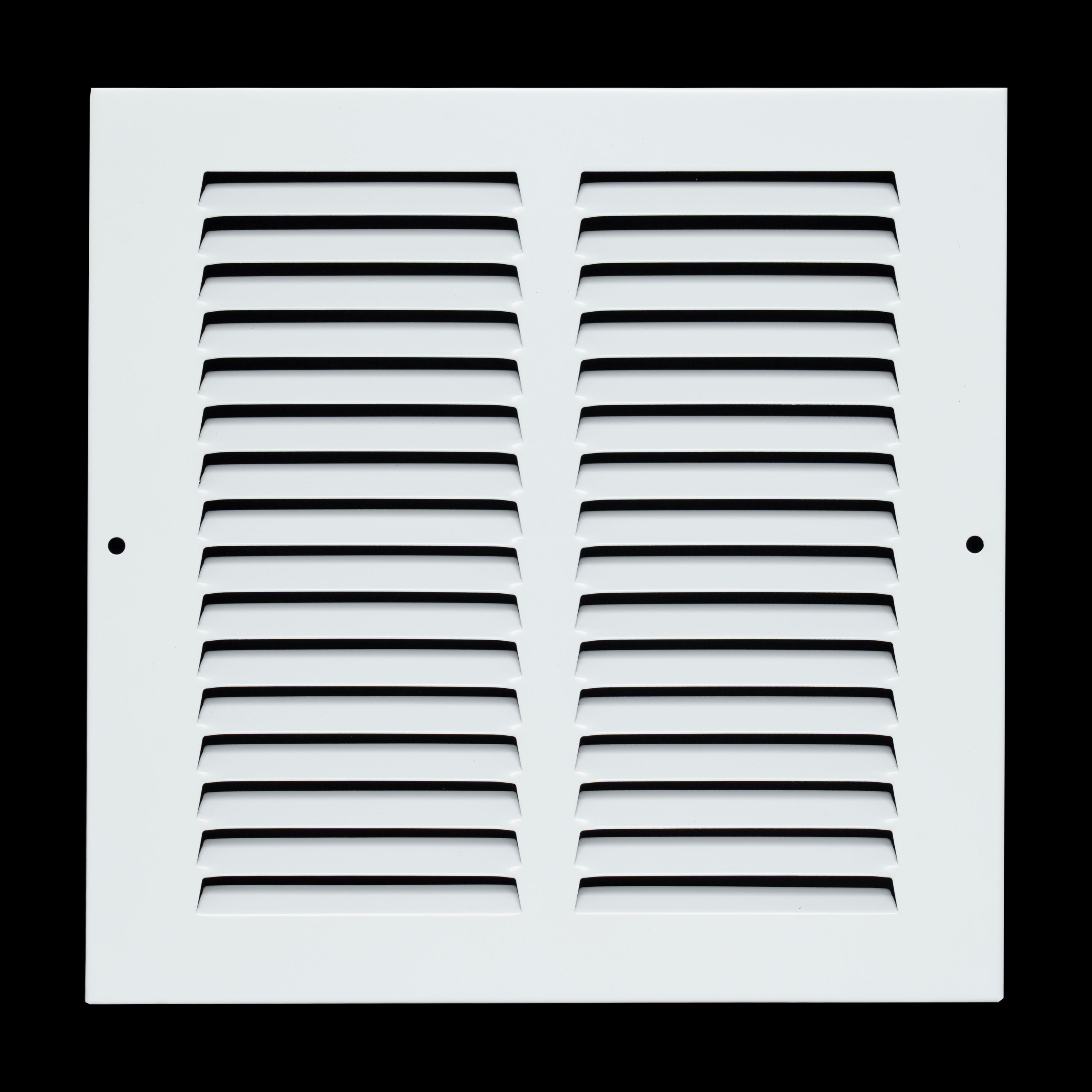 8 x 8-inch White Steel flat stamped return grille, front view