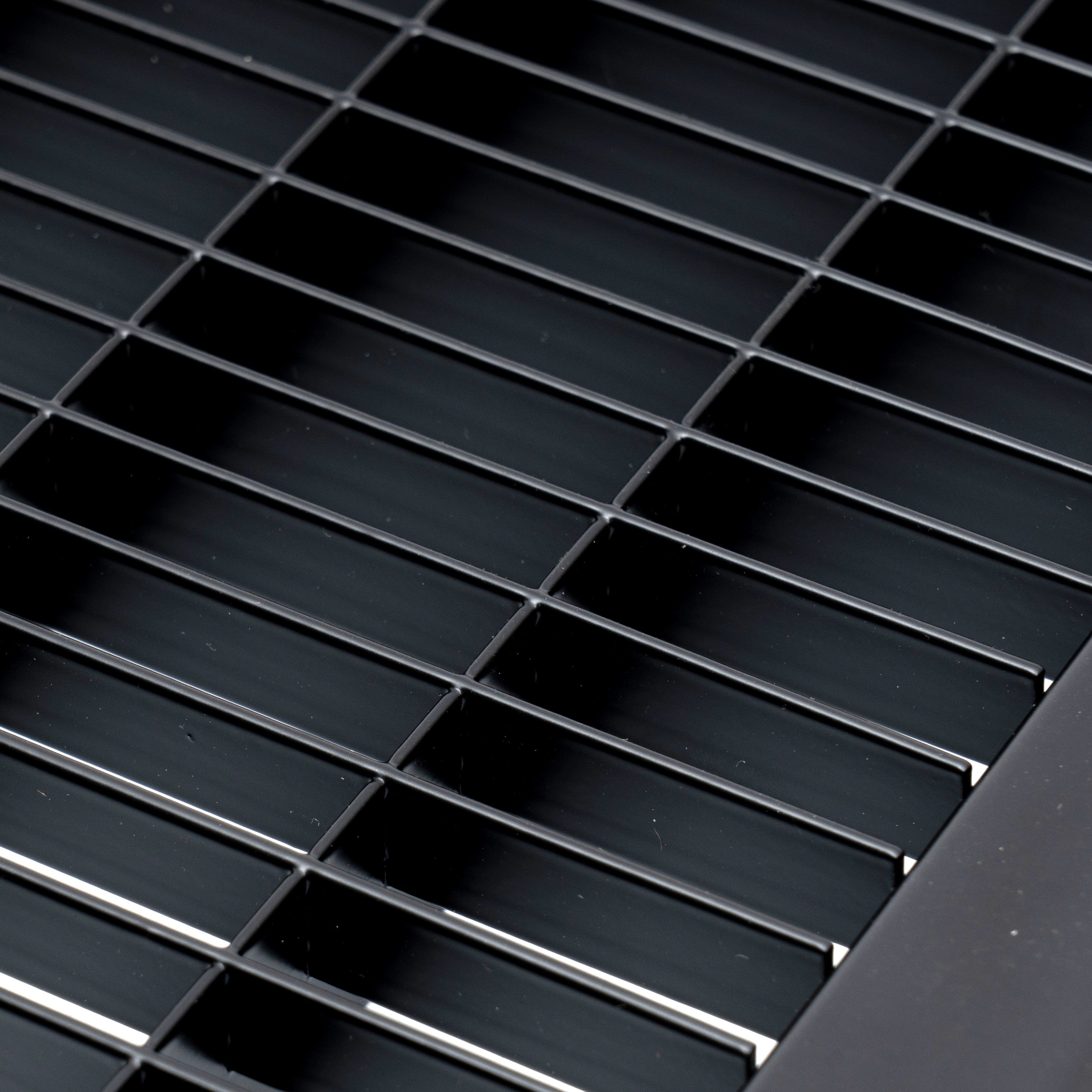 12 x 14-inch Black Steel heavy duty return floor register, louver detail 2
