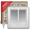 Handua HVAC Steel Return Air Filter Grille [Removable Face Door] for 1-inch Filters Vent Cover Grill for 1-inch Filter, White