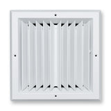 Fits 10x10 Duct Opening 2 Way Aluminum Square Ceiling Diffuser | Register Vent Cover Grille for Ceiling | Rust Proof | White | Outer Dimensions: 11.75" X 11.75"