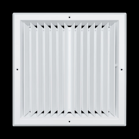 Fits 14x14 Duct Opening 2 Way Aluminum Square Ceiling Diffuser | Register Vent Cover Grille for Ceiling | Rust Proof | White | Outer Dimensions: 15.75" X 15.75"