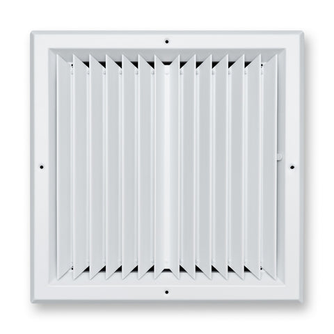 Fits 14x14 Duct Opening 2 Way Aluminum Square Ceiling Diffuser | Register Vent Cover Grille for Ceiling | Rust Proof | White | Outer Dimensions: 15.75" X 15.75"