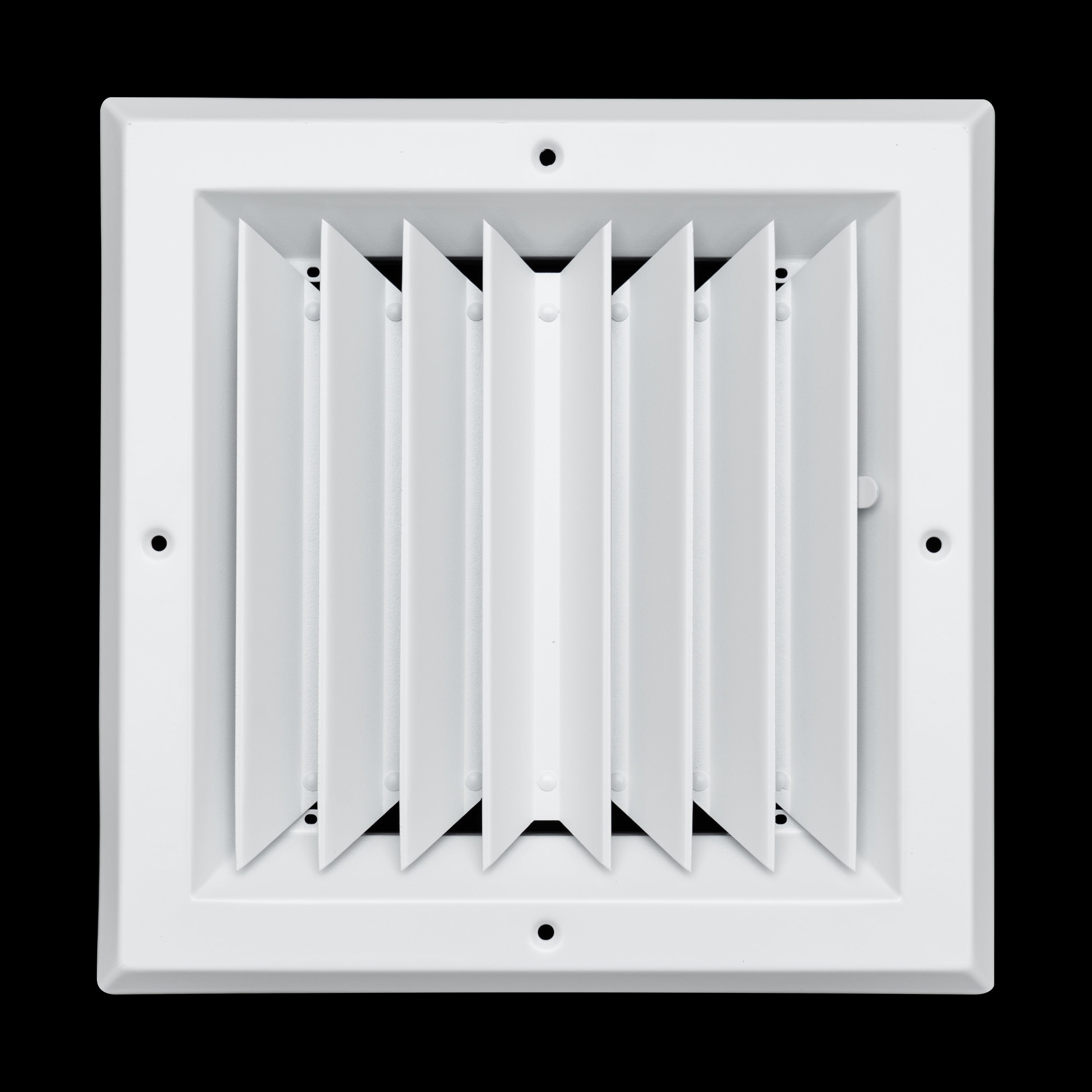 8 x 8-inch White Aluminum square ceiling diffuser, front view 2