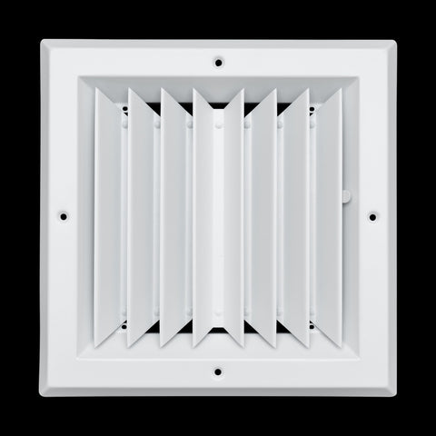 Fits 8x8 Duct Opening 2 Way Aluminum Square Ceiling Diffuser | Register Vent Cover Grille for Ceiling | Rust Proof | White | Outer Dimensions: 9.75" X 9.75"