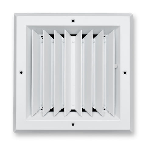 Fits 8x8 Duct Opening 2 Way Aluminum Square Ceiling Diffuser | Register Vent Cover Grille for Ceiling | Rust Proof | White | Outer Dimensions: 9.75" X 9.75"
