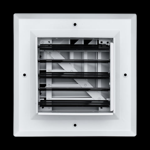 Fits 6x6 Duct Opening 2 Way Aluminum Square Ceiling Diffuser | Register Vent Cover Grille for Ceiling | Rust Proof | White | Outer Dimensions: 7.75" X 7.75"