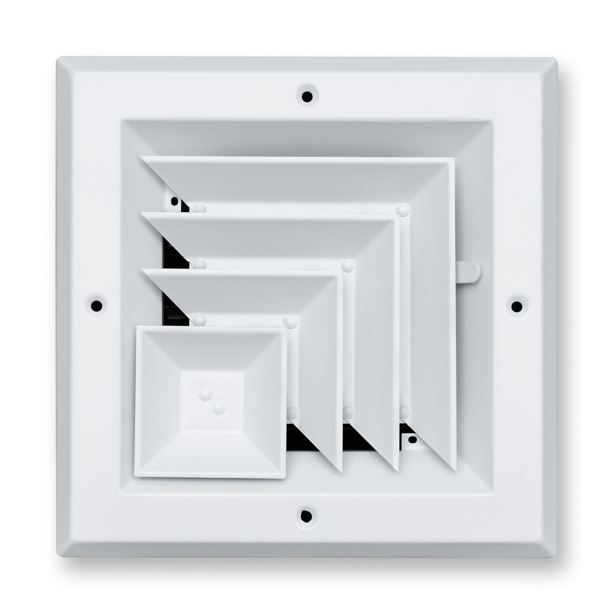 Fits 6x6 Duct Opening 2 Way Aluminum Square Ceiling Diffuser | Register Vent Cover Grille for Ceiling | Rust Proof | White | Outer Dimensions: 7.75" X 7.75"