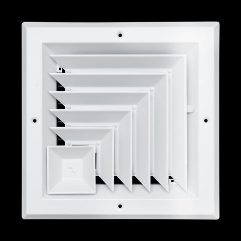 Fits 8x8 Duct Opening 2 Way Aluminum Square Ceiling Diffuser | Register Vent Cover Grille for Ceiling | Rust Proof | White | Outer Dimensions: 9.75" X 9.75"