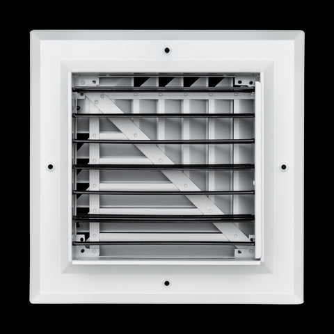 Fits 8x8 Duct Opening 2 Way Aluminum Square Ceiling Diffuser | Register Vent Cover Grille for Ceiling | Rust Proof | White | Outer Dimensions: 9.75" X 9.75"