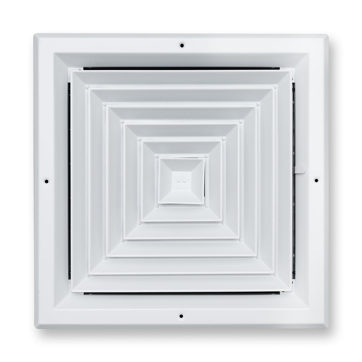 Fits 14x14 Duct Opening 4 WAY Aluminum Square Ceiling Diffuser | Register Vent Cover Grille for Ceiling | Rust Proof | White | Outer Dimensions: 15.75" X 15.75"