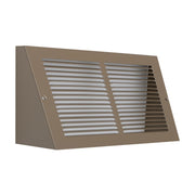 12 x 6-inch Brown Steel triangle baseboard return grille, angled view