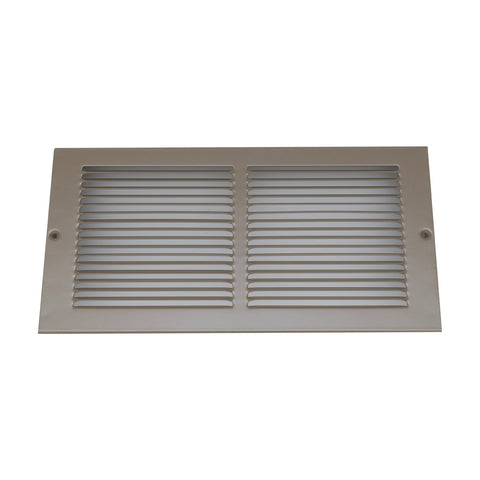 Fits 12x6 Duct Opening | Steel Triangular Baseboard Return Air Grille | Efficient Air Flow | Air Register Vent Cover Grill | 3-13/16" Depth | Brown | Outer Dimensions: 13-3/4" x 6-5/8"