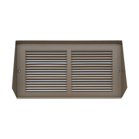 Fits 12x6 Duct Opening | Steel Triangular Baseboard Return Air Grille | Efficient Air Flow | Air Register Vent Cover Grill | 3-13/16" Depth | Brown | Outer Dimensions: 13-3/4" x 6-5/8"