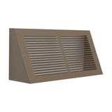 14"x6" Brown Steel Triangular Baseboard Grille, Efficient Airflow, 3-13/16" Depth