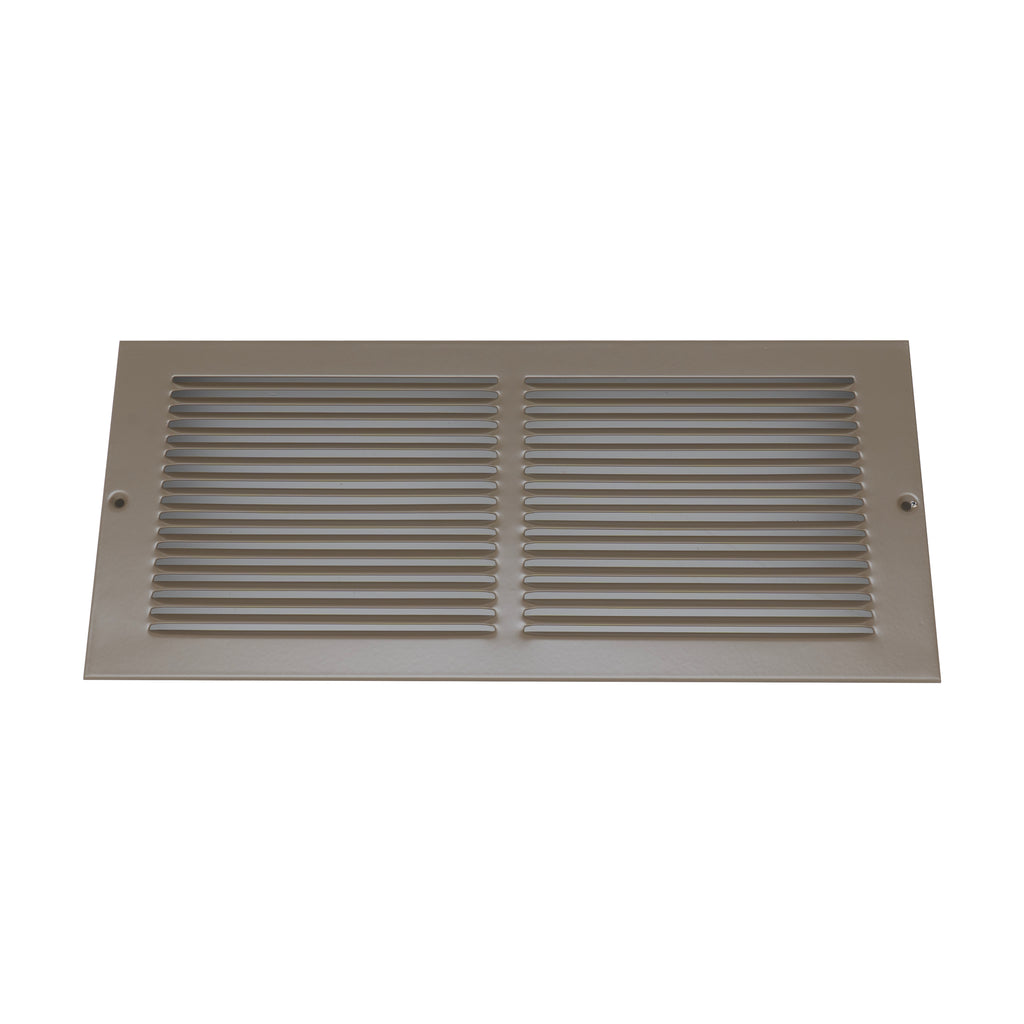Fits 14x6 Duct Opening | Steel Triangular Baseboard Return Air Grille | Efficient Air Flow | Air Register Vent Cover Grill | 3-13/16" Depth | Brown | Outer Dimensions: 15-3/4" x 6-5/8"