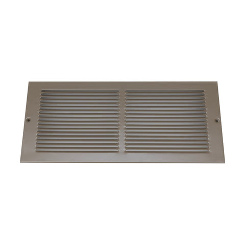 Fits 14x6 Duct Opening | Steel Triangular Baseboard Return Air Grille | Efficient Air Flow | Air Register Vent Cover Grill | 3-13/16" Depth | Brown | Outer Dimensions: 15-3/4" x 6-5/8"