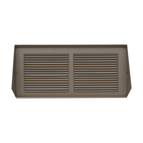 Fits 14x6 Duct Opening | Steel Triangular Baseboard Return Air Grille | Efficient Air Flow | Air Register Vent Cover Grill | 3-13/16" Depth | Brown | Outer Dimensions: 15-3/4" x 6-5/8"