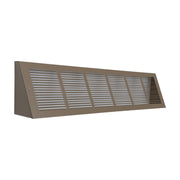 30 x 6-inch Brown Steel triangle baseboard return grille, angled view