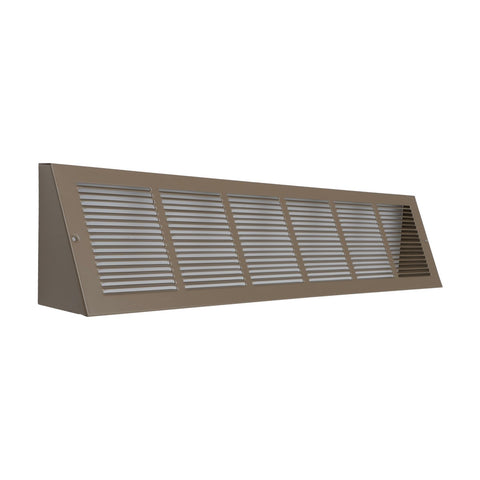 Fits 30x6 Duct Opening | Steel Triangular Baseboard Return Air Grille | Efficient Air Flow | Air Register Vent Cover Grill | 3-13/16" Depth | Brown | Outer Dimensions: 31-3/4" x 6-5/8"