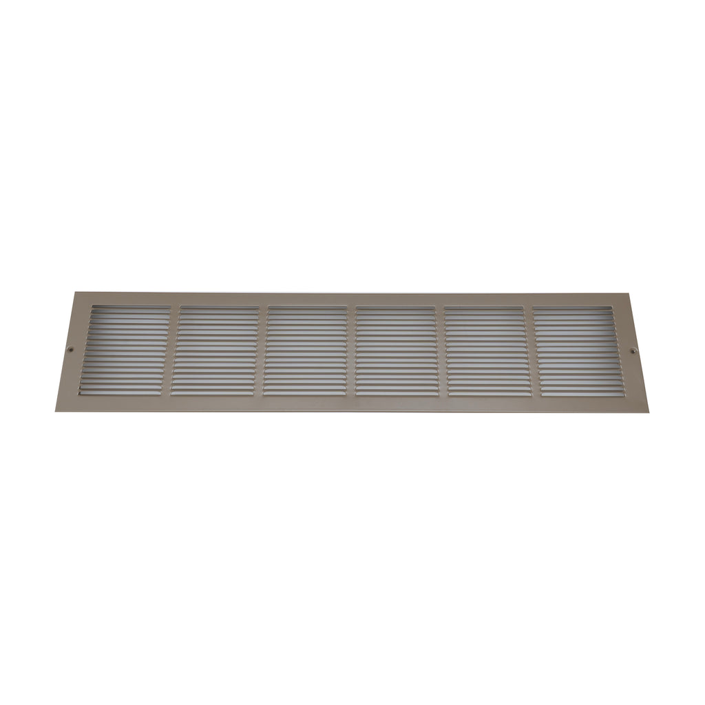 Fits 30x6 Duct Opening | Steel Triangular Baseboard Return Air Grille | Efficient Air Flow | Air Register Vent Cover Grill | 3-13/16" Depth | Brown | Outer Dimensions: 31-3/4" x 6-5/8"