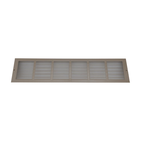 Fits 30x6 Duct Opening | Steel Triangular Baseboard Return Air Grille | Efficient Air Flow | Air Register Vent Cover Grill | 3-13/16" Depth | Brown | Outer Dimensions: 31-3/4" x 6-5/8"