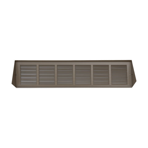 Fits 30x6 Duct Opening | Steel Triangular Baseboard Return Air Grille | Efficient Air Flow | Air Register Vent Cover Grill | 3-13/16" Depth | Brown | Outer Dimensions: 31-3/4" x 6-5/8"