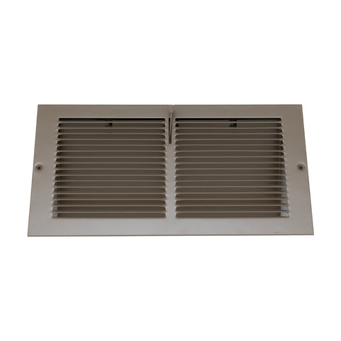 Fits 12x6 Duct Opening | Steel Triangular Baseboard Air Supply Grille with Damper| Air Register Vent Cover Grill | 3-13/16" Depth | Brown | Outer Dimensions: 13-3/4" x 6-5/8"