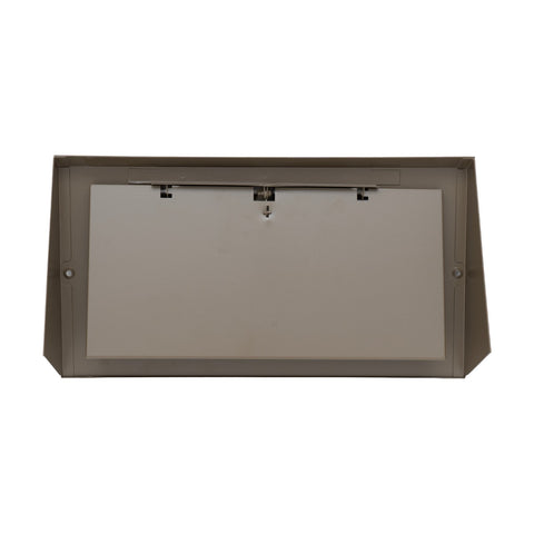 Fits 12x6 Duct Opening | Steel Triangular Baseboard Air Supply Grille with Damper| Air Register Vent Cover Grill | 3-13/16" Depth | Brown | Outer Dimensions: 13-3/4" x 6-5/8"