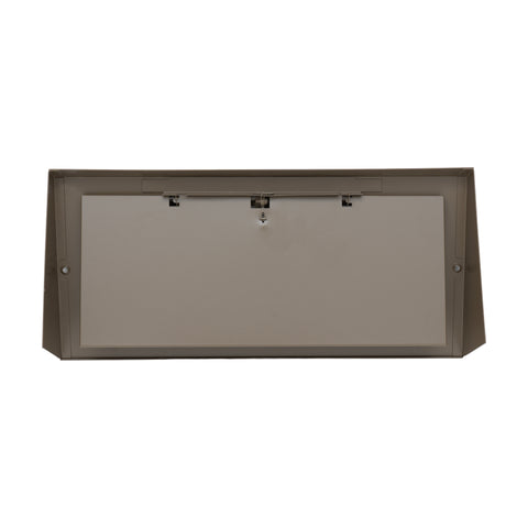 Fits 14x6 Duct Opening | Steel Triangular Baseboard Air Supply Grille with Damper by Handua| Air Register Vent Cover Grill | 3-13/16" Depth | Brown | Outer Dimensions: 15-3/4" x 6-5/8"