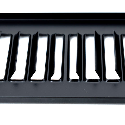 2 x 14-inch Black Steel toe kick register, louver detail
