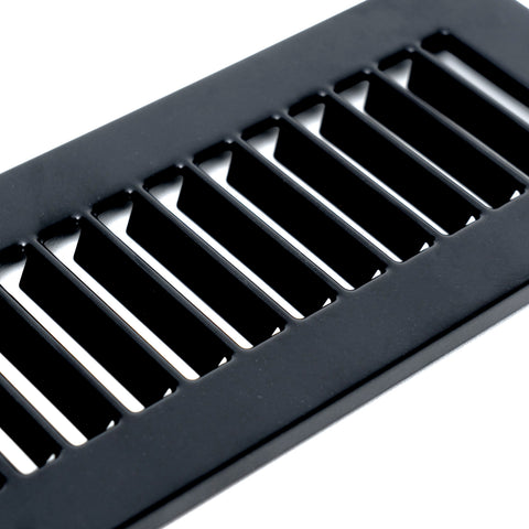 2 x 14-inch Black Steel toe kick register, angled view 3