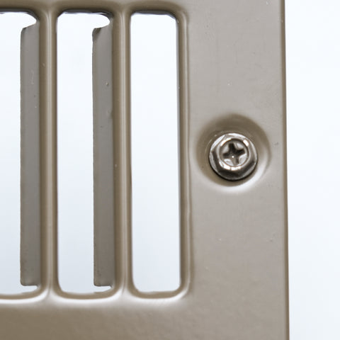 2 x 12-inch Brown Steel toe kick register, mounting screw detail 2