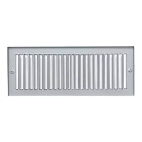 4 x 12-inch Gray Steel toe kick register, front view 2
