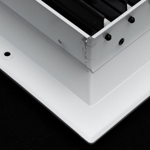 Fits 12x12 Duct Opening 2 Way Aluminum Square Ceiling Diffuser | Register Vent Cover Grille for Ceiling | Rust Proof | White | Outer Dimensions: 13.75" X 13.75"
