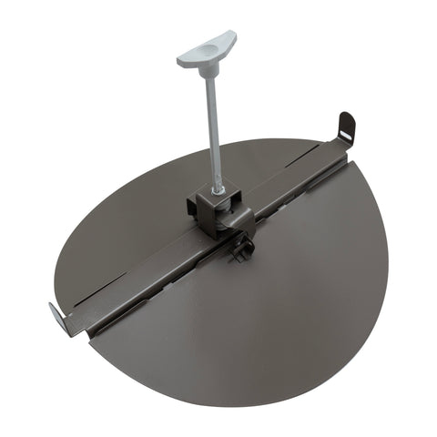 Fits 8 Inch Neck Air Duct | Steel Butterfly Damper | For Round Ceiling Air Supply Diffuser with Plastic Key-Handle | Brown | Outer Dimension: 9-1/2"