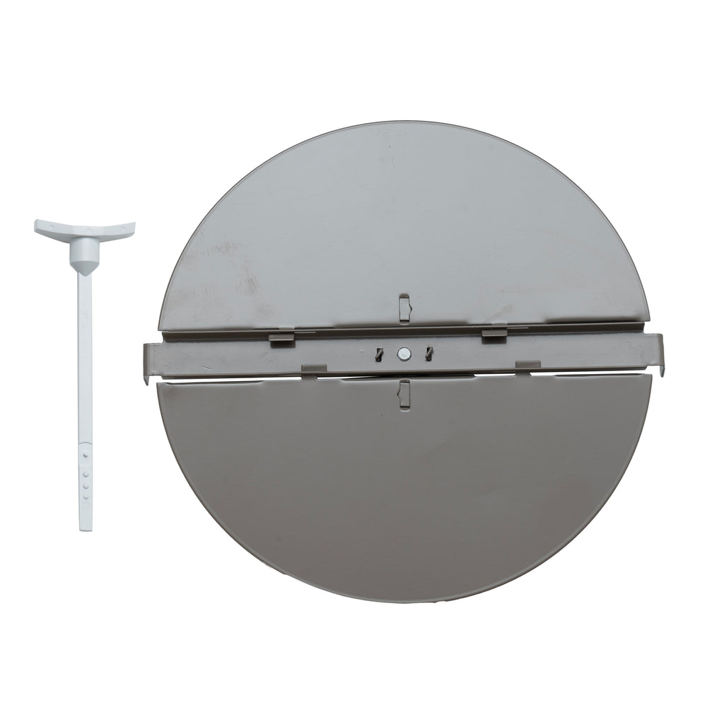 Fits 10 Inch Neck Air Duct | Steel Butterfly Damper | For Round Ceiling Air Supply Diffuser with Plastic Key-Handle | Brown | Outer Dimension: 11-1/2"