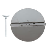 10" Brown Steel Butterfly Damper, No Ring, for Round Ceiling Diffuser, Plastic Key Handle