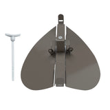 Fits 10 Inch Neck Air Duct | Steel Butterfly Damper | For Round Ceiling Air Supply Diffuser with Plastic Key-Handle | Brown | Outer Dimension: 11-1/2"