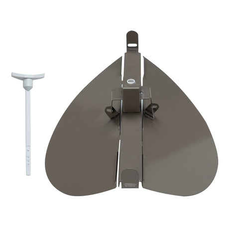 Fits 10 Inch Neck Air Duct | Steel Butterfly Damper | For Round Ceiling Air Supply Diffuser with Plastic Key-Handle | Brown | Outer Dimension: 11-1/2"