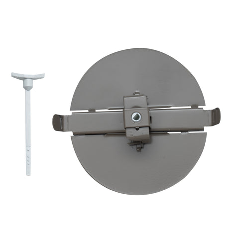 Fits 6 Inch Neck Air Duct | Steel Butterfly Damper | For Round Ceiling Air Supply Diffuser with Plastic Key-Handle | Brown | Outer Dimension: 7-1/2"