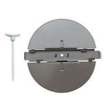 6" Brown Steel Butterfly Damper, No Ring, for Round Ceiling Diffuser, Plastic Key Handle