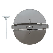 6" Neck Brown Steel butterfly damper, front view