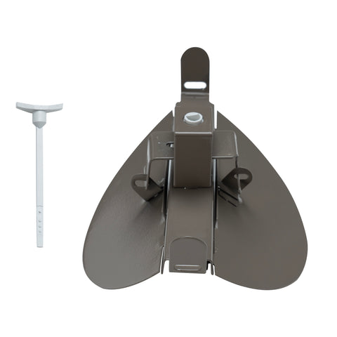 Fits 6 Inch Neck Air Duct | Steel Butterfly Damper by Handua | For Round Ceiling Air Supply Diffuser with Plastic Key-Handle | Brown | Outer Dimension: 7-1/2"