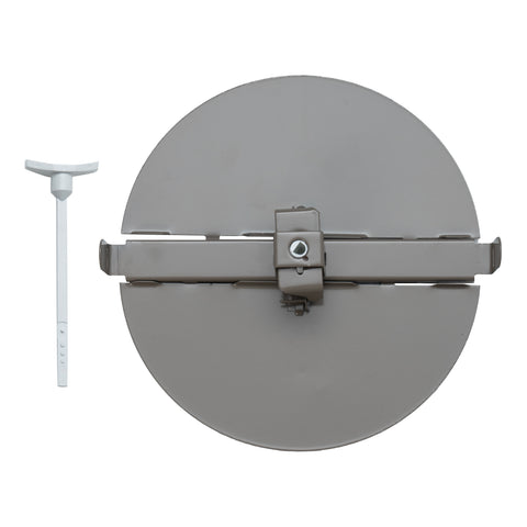 Fits 8 Inch Neck Air Duct | Steel Butterfly Damper | For Round Ceiling Air Supply Diffuser with Plastic Key-Handle | Brown | Outer Dimension: 9-1/2"