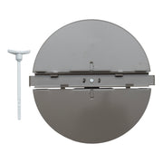 8" Neck Brown Steel butterfly damper, front view